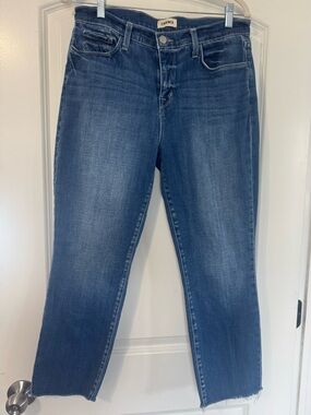 L’agence Women’s 30 Sada Cropped Slim Jeans Raw Hem